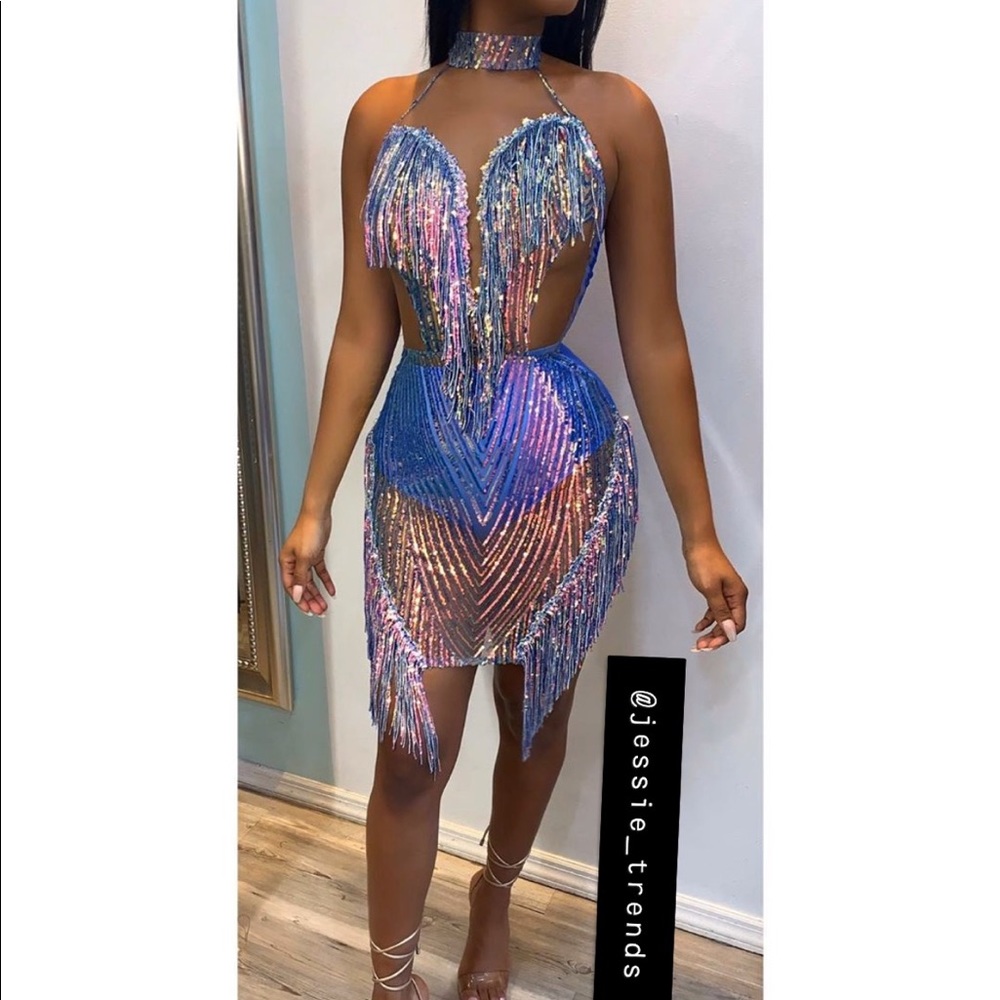 Sexy sequins birthday dress